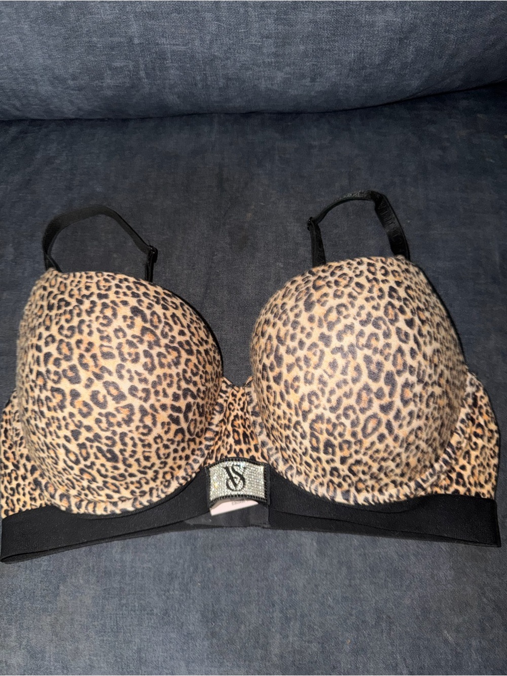 Victoria's Secret Leopard-Print Push-Up Bra in Black and Brown